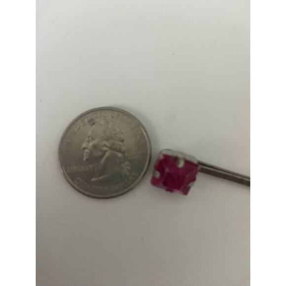 Vintage Pink rhinestone barrette - Picture 3 of 3